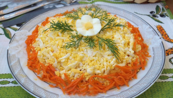 Салат с копченой куриной грудкой Салат с копченой куриной грудкой