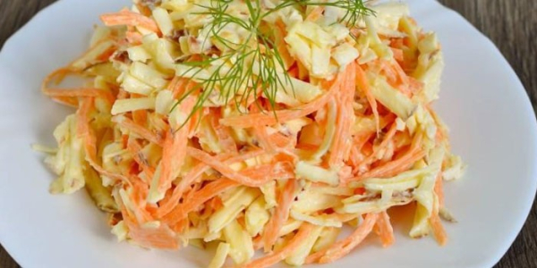 Салат с морковью и сыром - как готовить в домашних условиях по пошаговым рецептам с фото Салат с морковью и сыром - как готовить в домашних условиях по пошаговым рецептам с фото