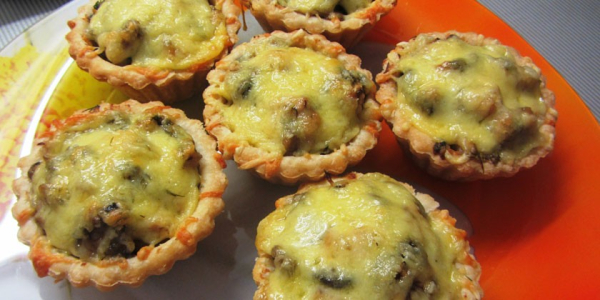 Тарталетки с грибами - пошаговые рецепты приготовления вкусной закуски в домашних условиях с фото