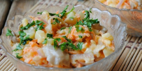 Салат с грибами и морковью - пошаговые рецепты приготовления с шампиньонами, вешенками или лисичками