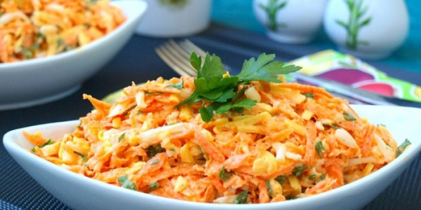 Салат с морковью и сыром - как готовить в домашних условиях по пошаговым рецептам с фото Салат с морковью и сыром - как готовить в домашних условиях по пошаговым рецептам с фото