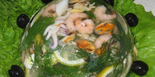 Заливное из морепродуктов: рецепты блюд