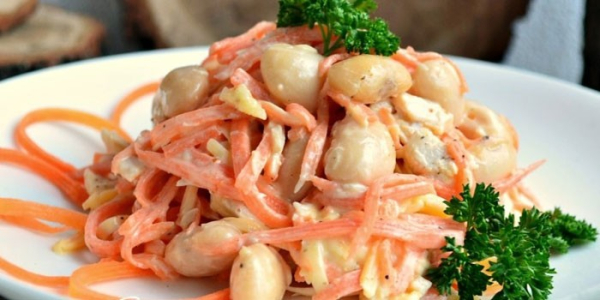 Салат с курицей и морковью - как вкусно приготовить в домашних условиях по пошаговым рецептам с фото
