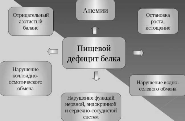 Симптомы дефицита белка