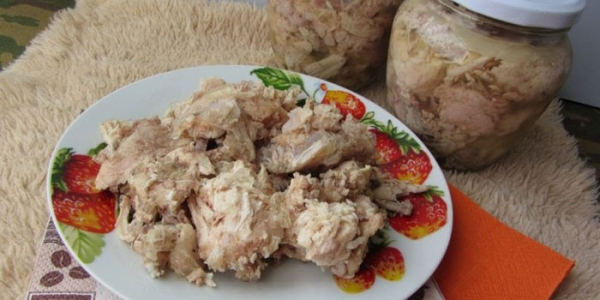 Тушенка из курицы в домашних условиях - пошаговые рецепты приготовления в банках с фото