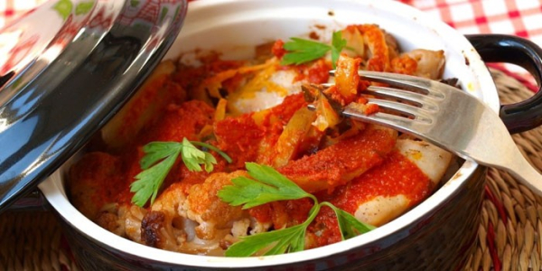 Овощное рагу с курицей