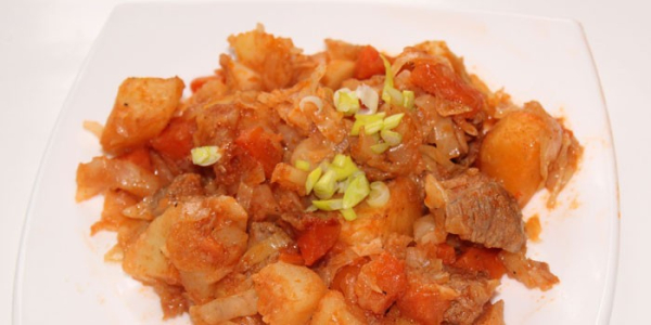 Овощное рагу с курицей