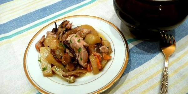 Жаркое из курицы - пошаговые рецепты приготовления в кастрюле, мультиварке или духовке Жаркое из курицы - пошаговые рецепты приготовления в кастрюле, мультиварке или духовке