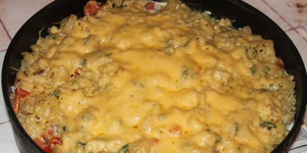 Запеканка с макаронами и фаршем в духовке